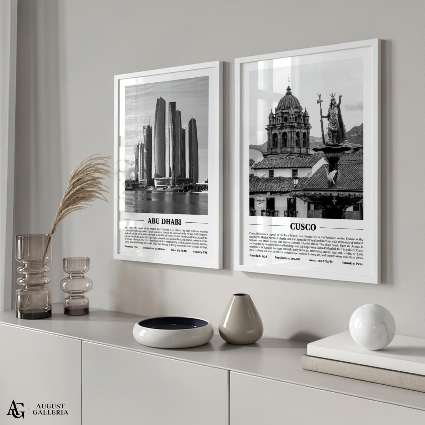 Cusco Black & White City Print