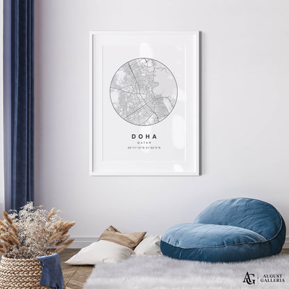 Doha Minimalist Map
