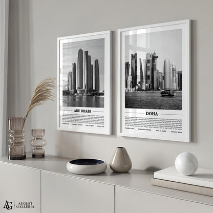 Doha Black & White City Print