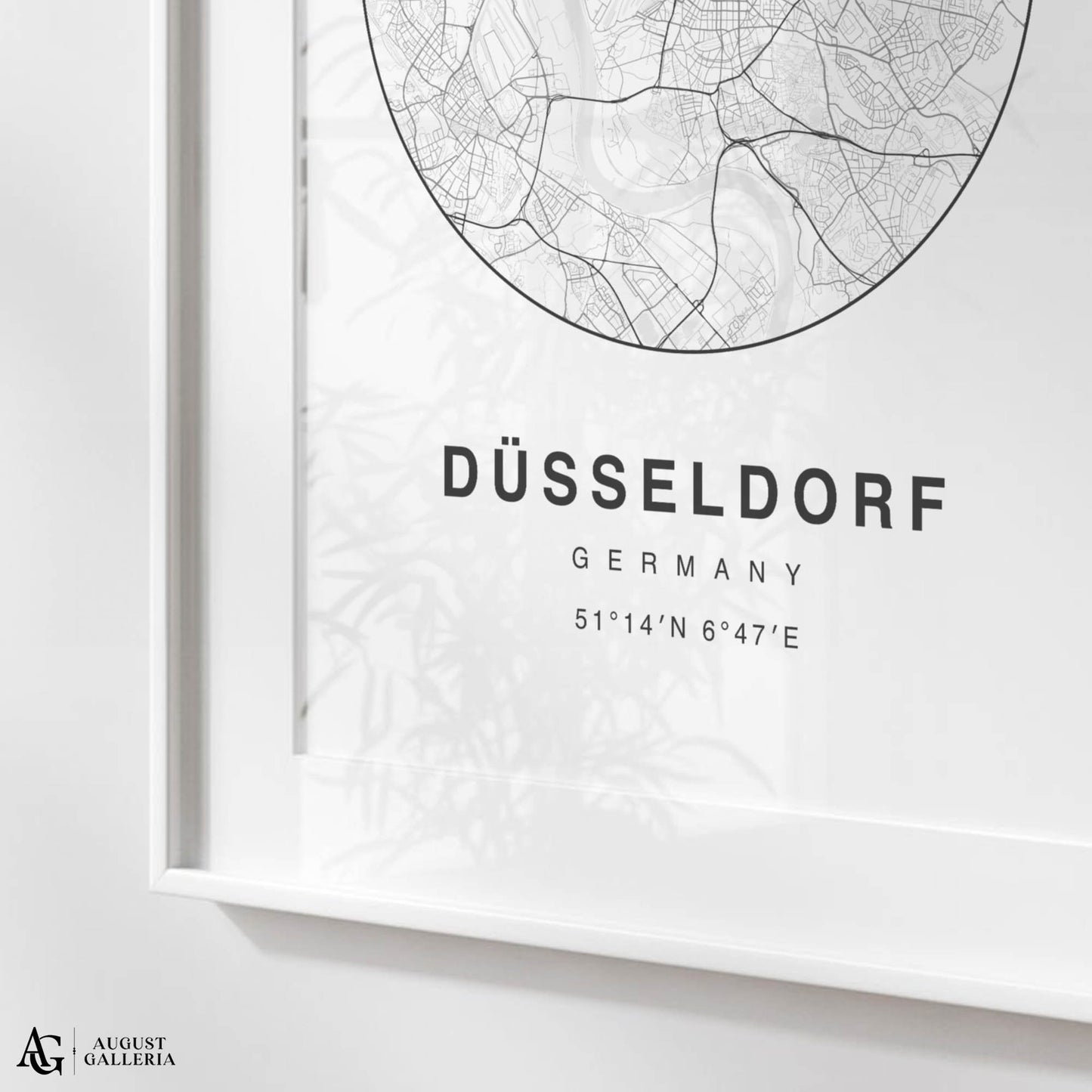 Düsseldorf Minimalist Map
