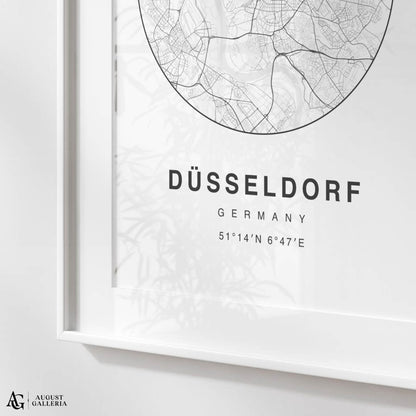 Düsseldorf Minimalist Map