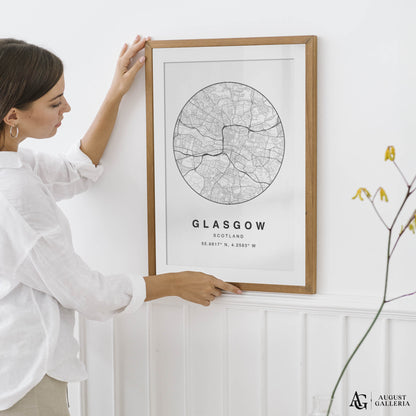 Glasgow Minimalist Map