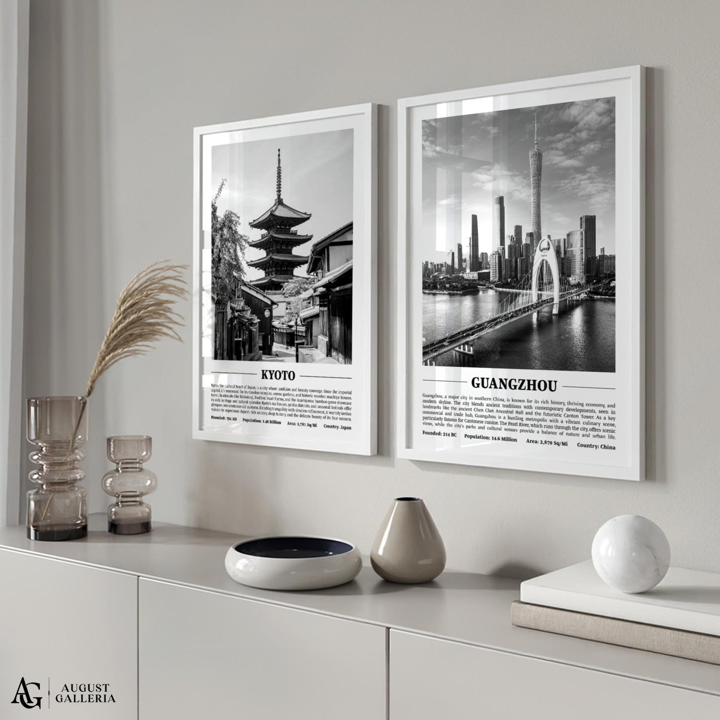 Guangzhou Black & White City Print