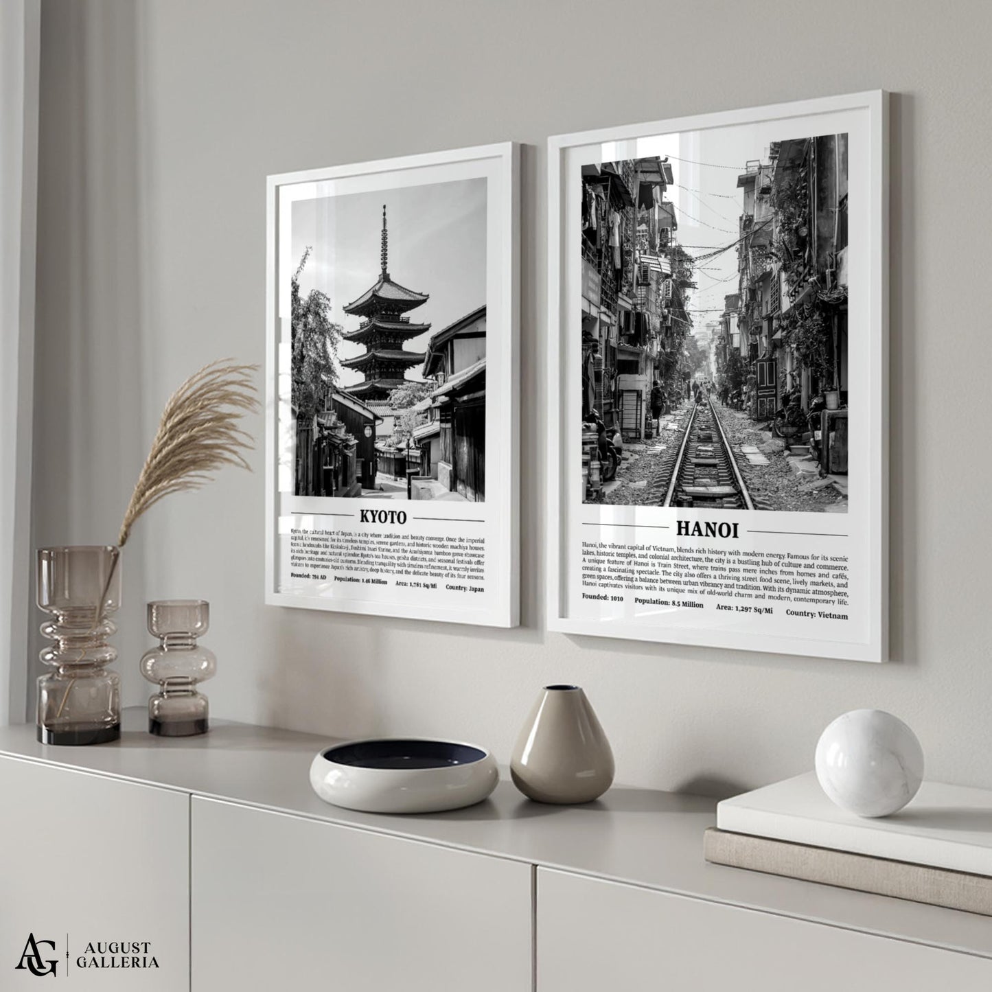 Hanoi Black & White City Print