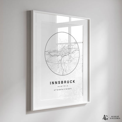 Innsbruck Minimalist Map