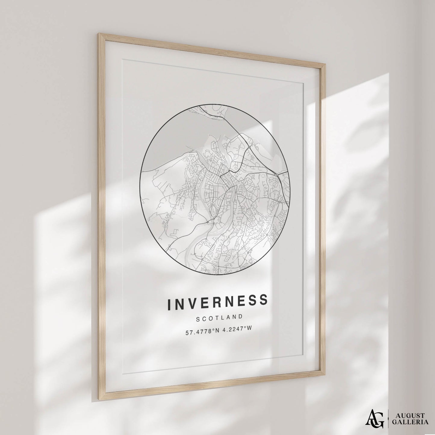 Inverness Minimalist Map