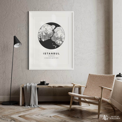 Istanbul Minimalist Map