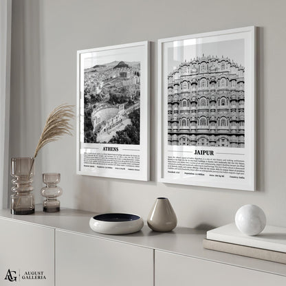 Jaipur Black & White City Print