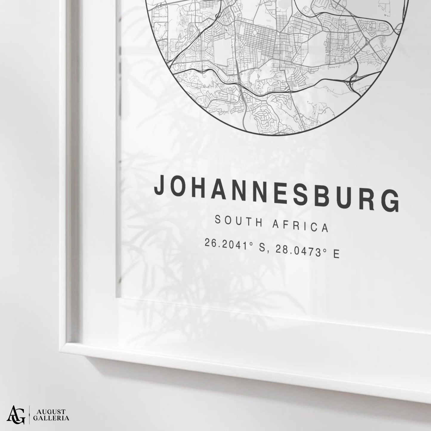 Johannesburg Minimalist Map
