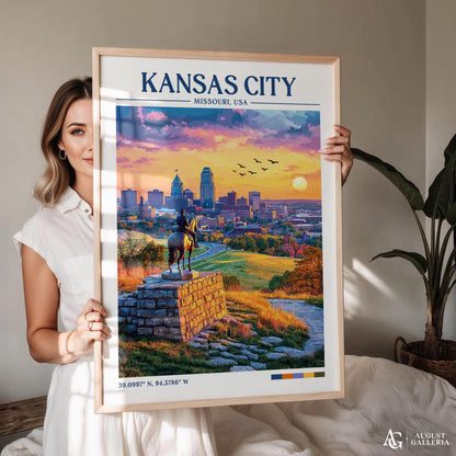 Kansas City Retro Travel Print