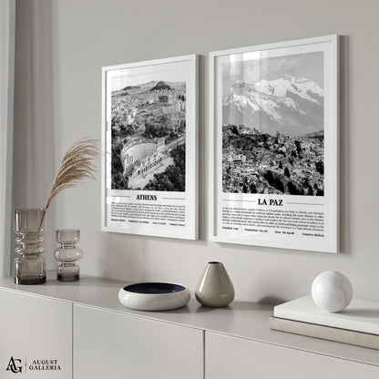 La Paz Black & White City Print
