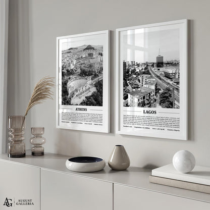 Lagos Black & White City Print