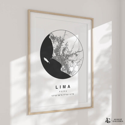 Lima Minimalist Map