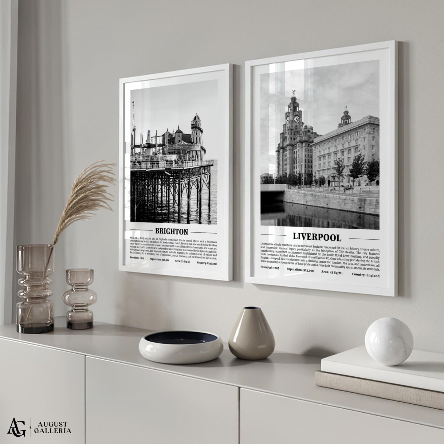 Liverpool Black & White City Print