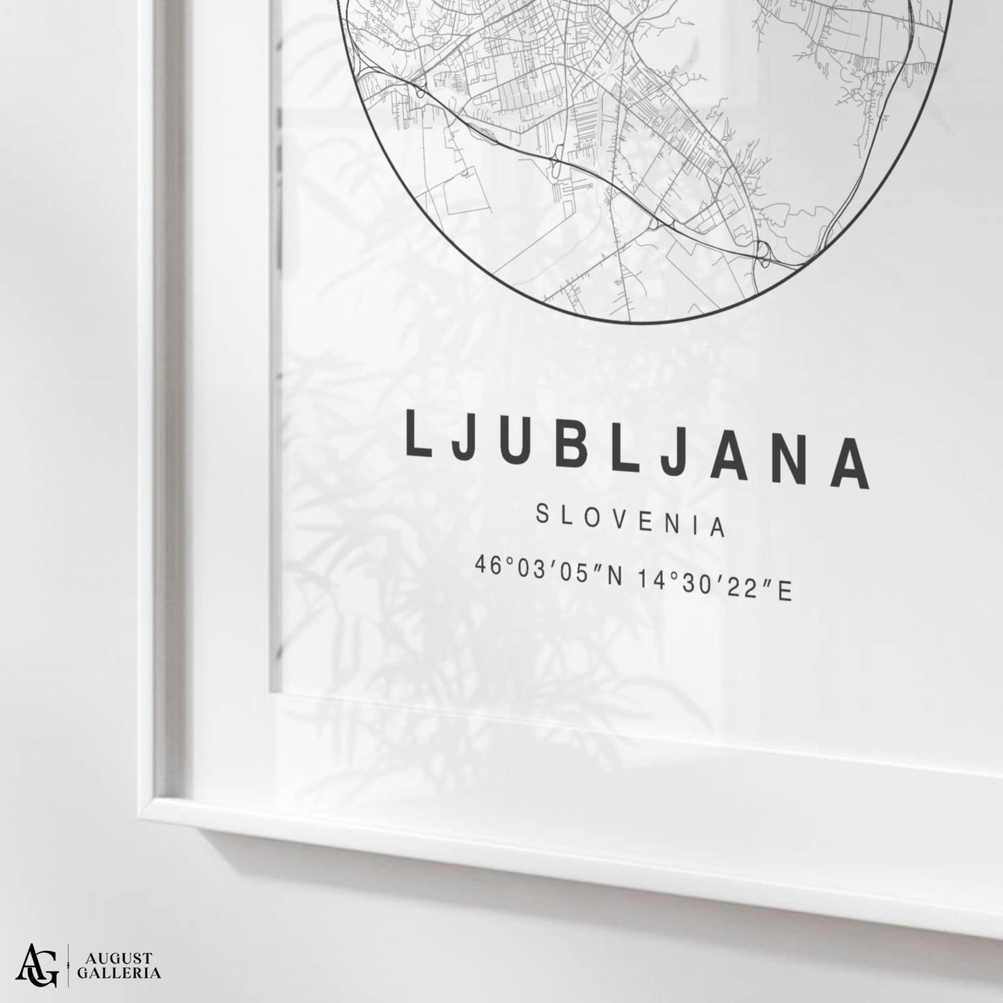 Ljubljana Minimalist Map
