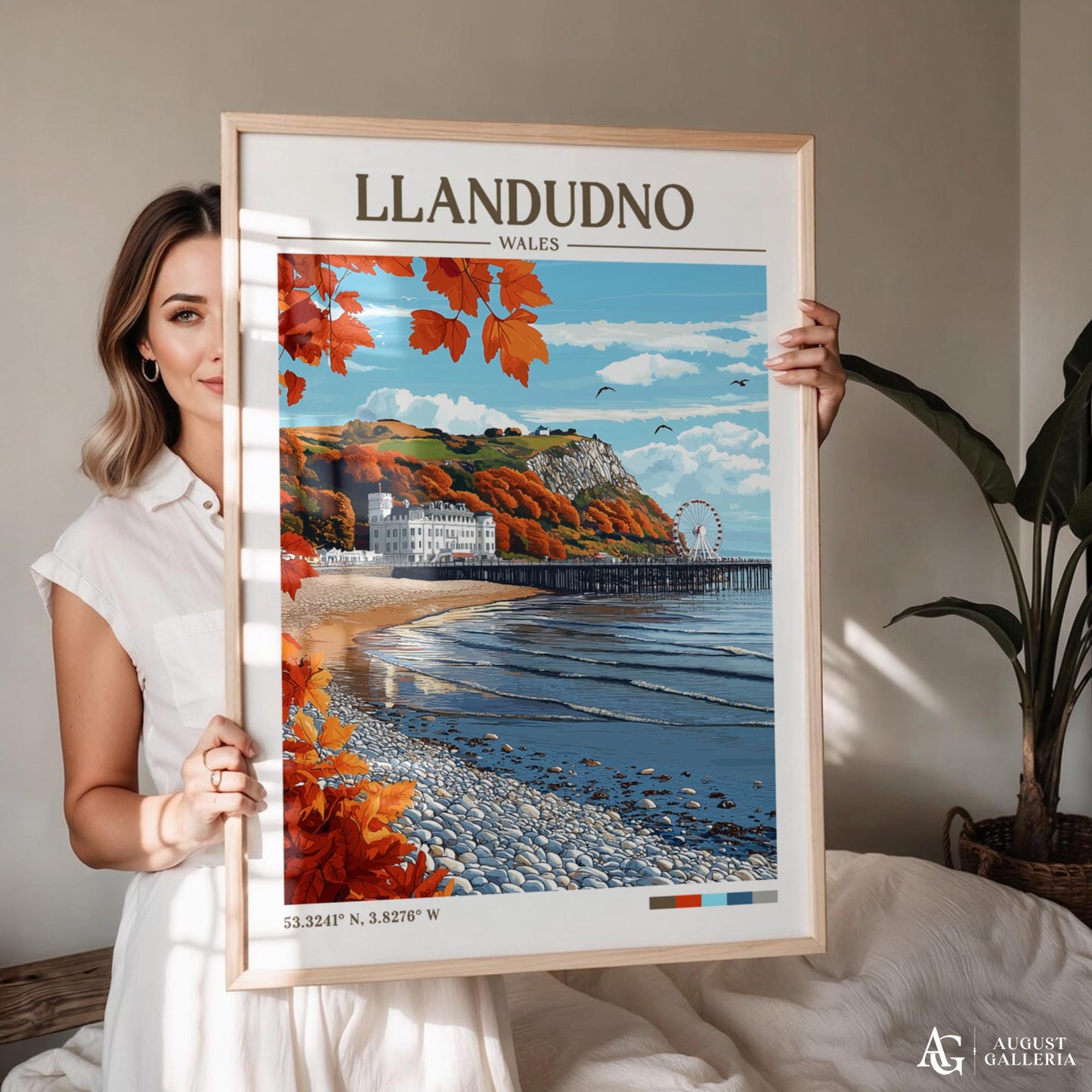 Llandudno Wales Retro Travel Print