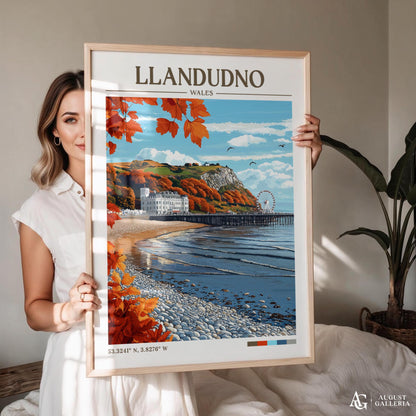 Llandudno Wales Retro Travel Print