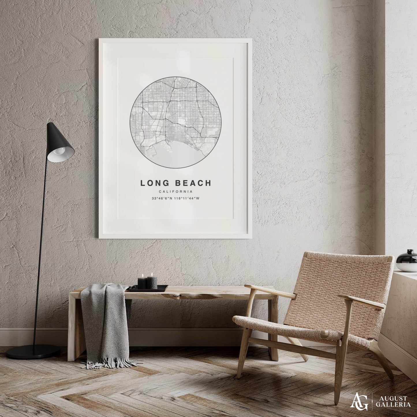 Long Beach Minimalist Map