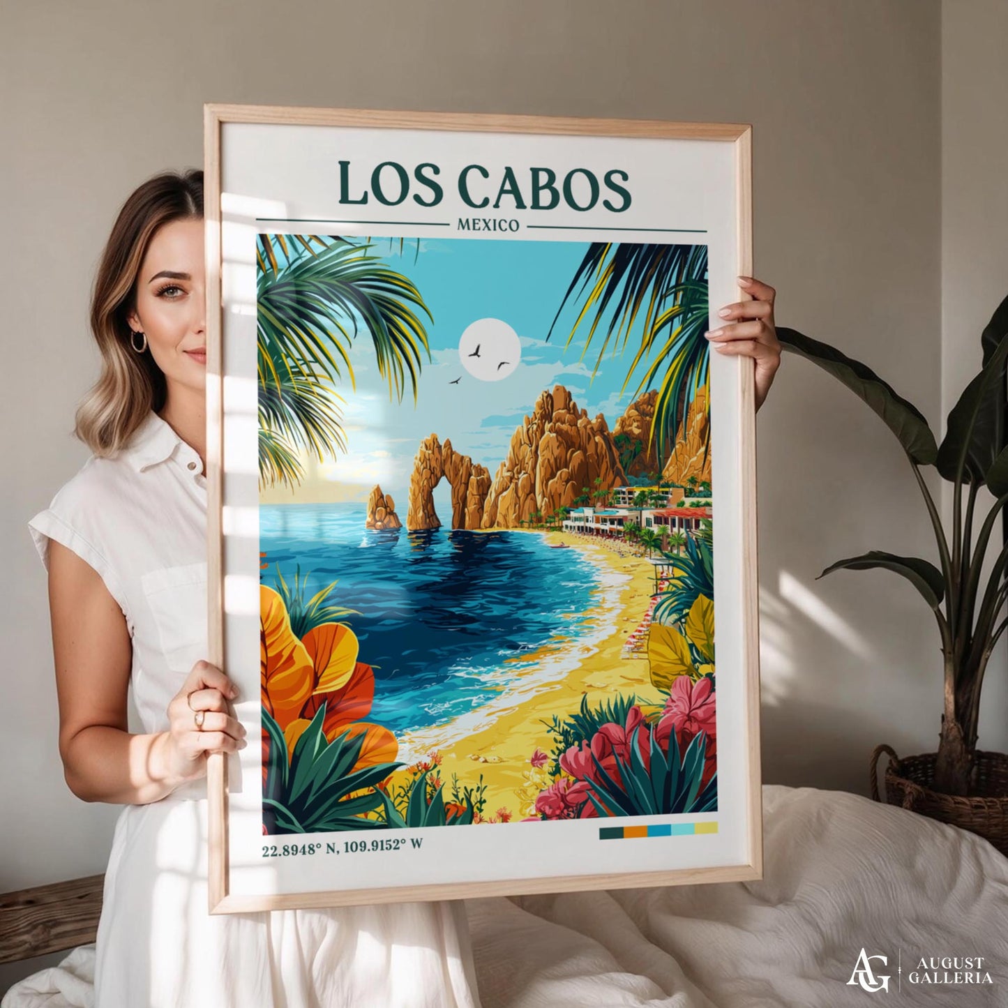 Los Cabos Mexico Retro Travel Print