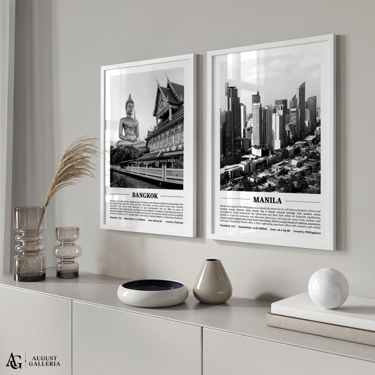 Manila Black & White City Print