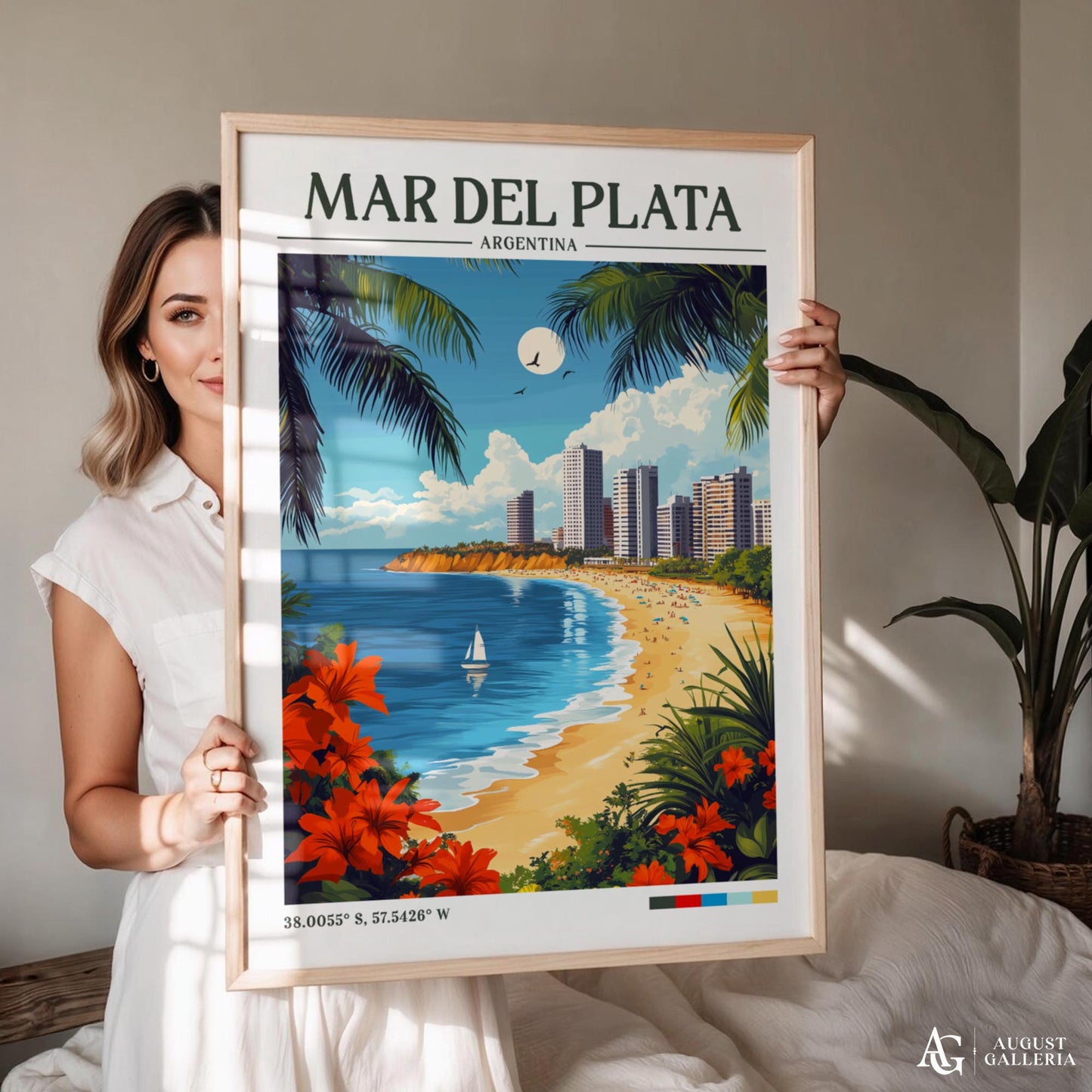 Mar del Plata Retro Travel Print