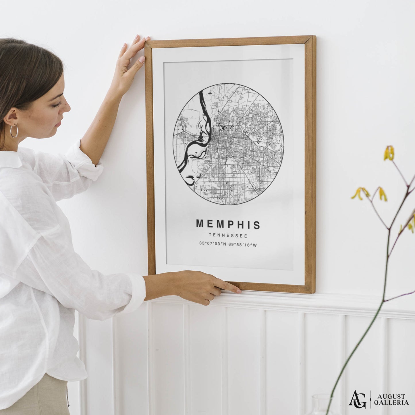 Memphis Minimalist Map