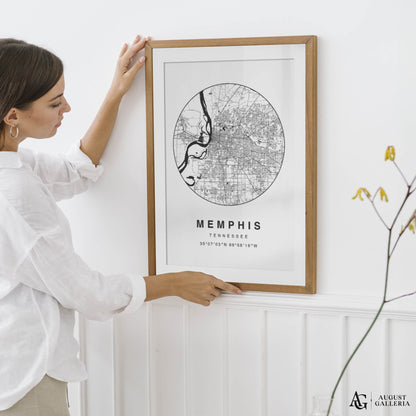 Memphis Minimalist Map