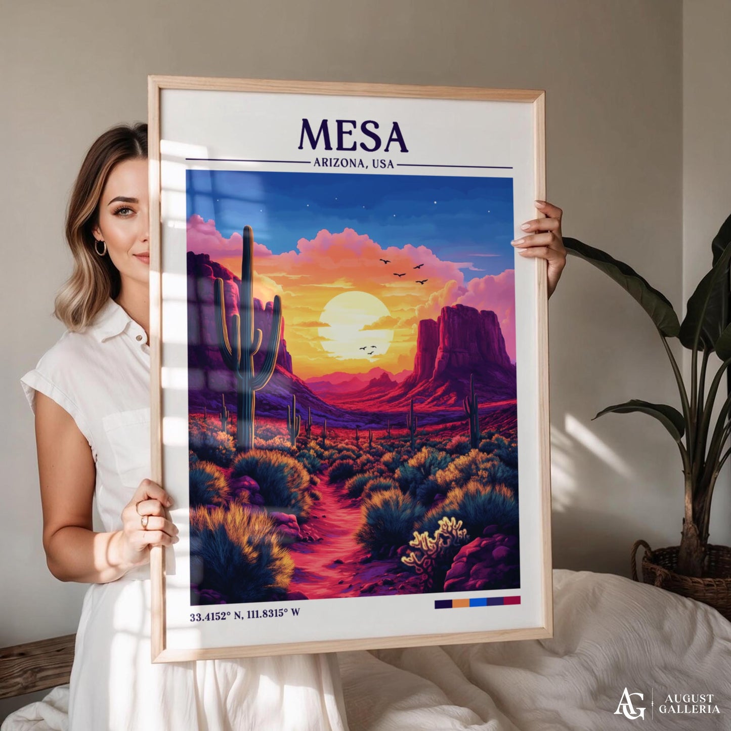 Mesa Arizona Retro Travel Print