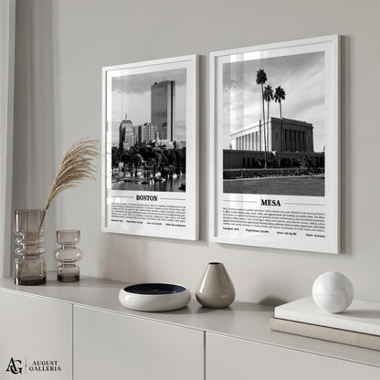 Mesa Black & White City Print