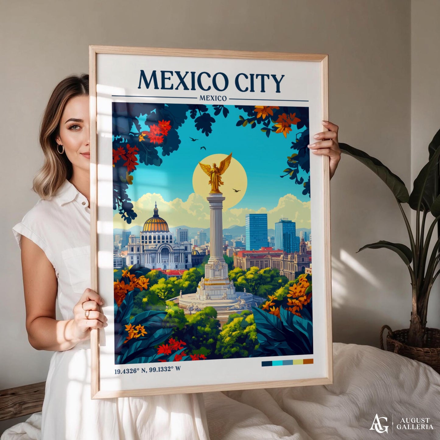 Mexico City Retro Travel Print