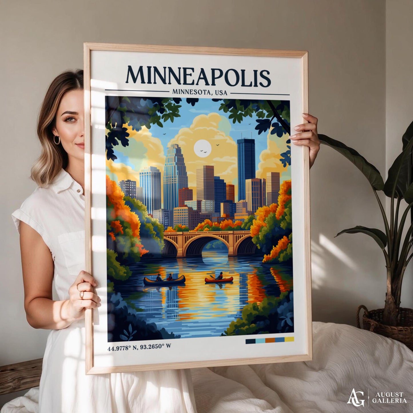 Minneapolis Minnesota Retro Travel Print