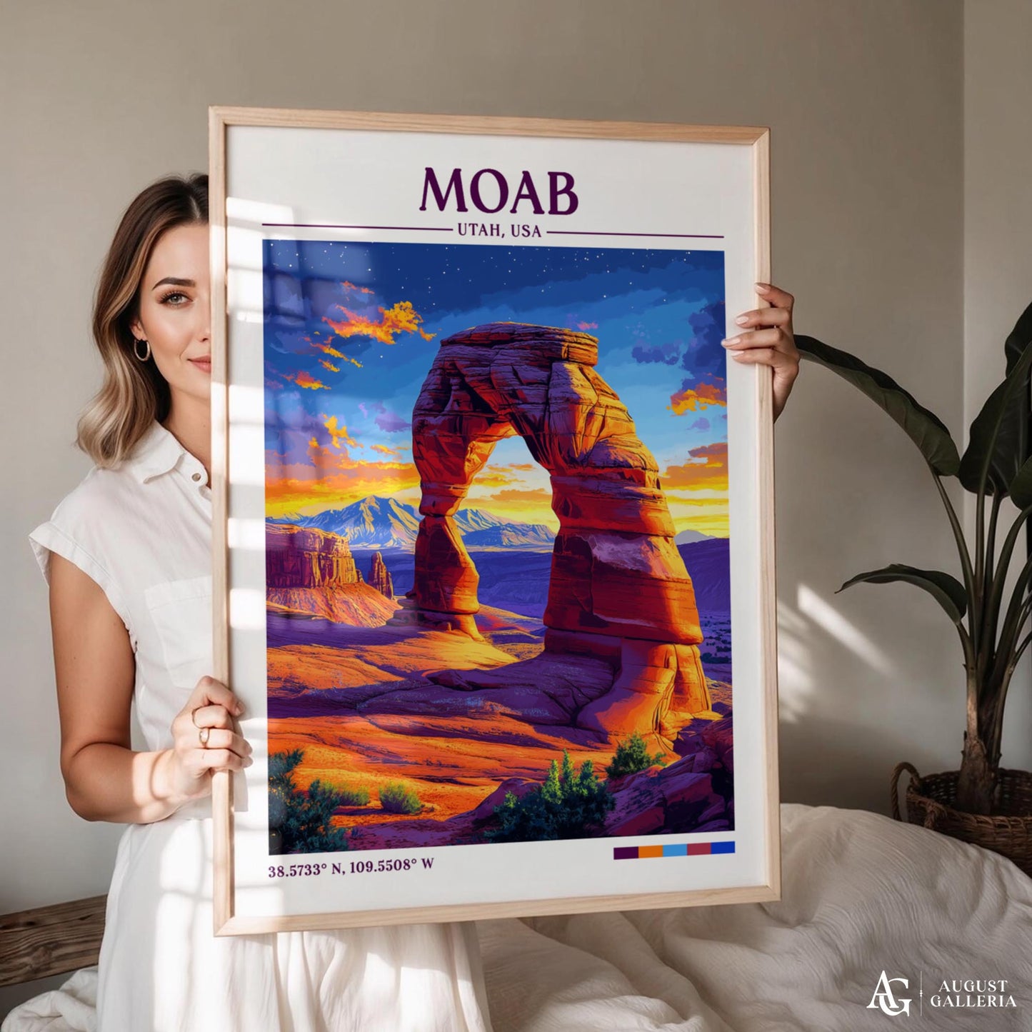 Moab Utah Retro Travel Print