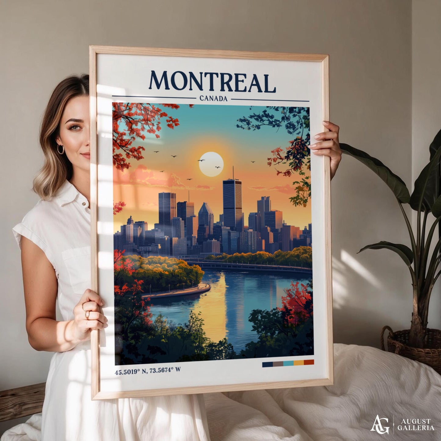 Montreal Canada Retro Travel Print