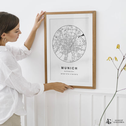 Munich Minimalist Map