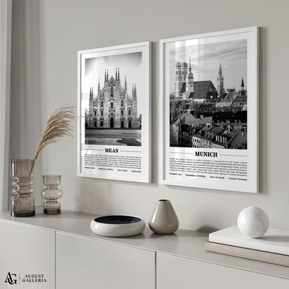 Munich Black & White City Print