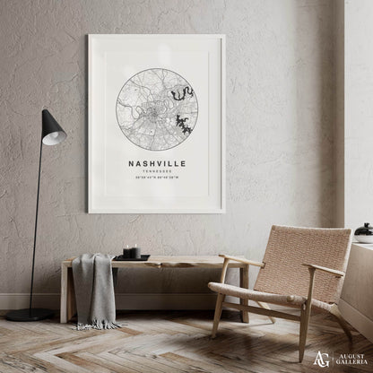Nashville Minimalist Map