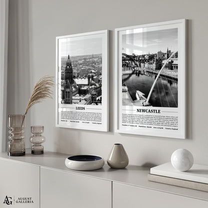 Newcastle Black & White City Print