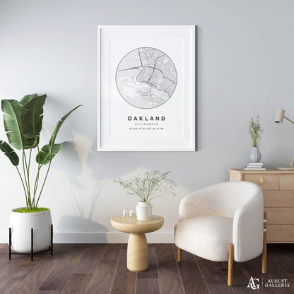 Oakland Minimalist Map