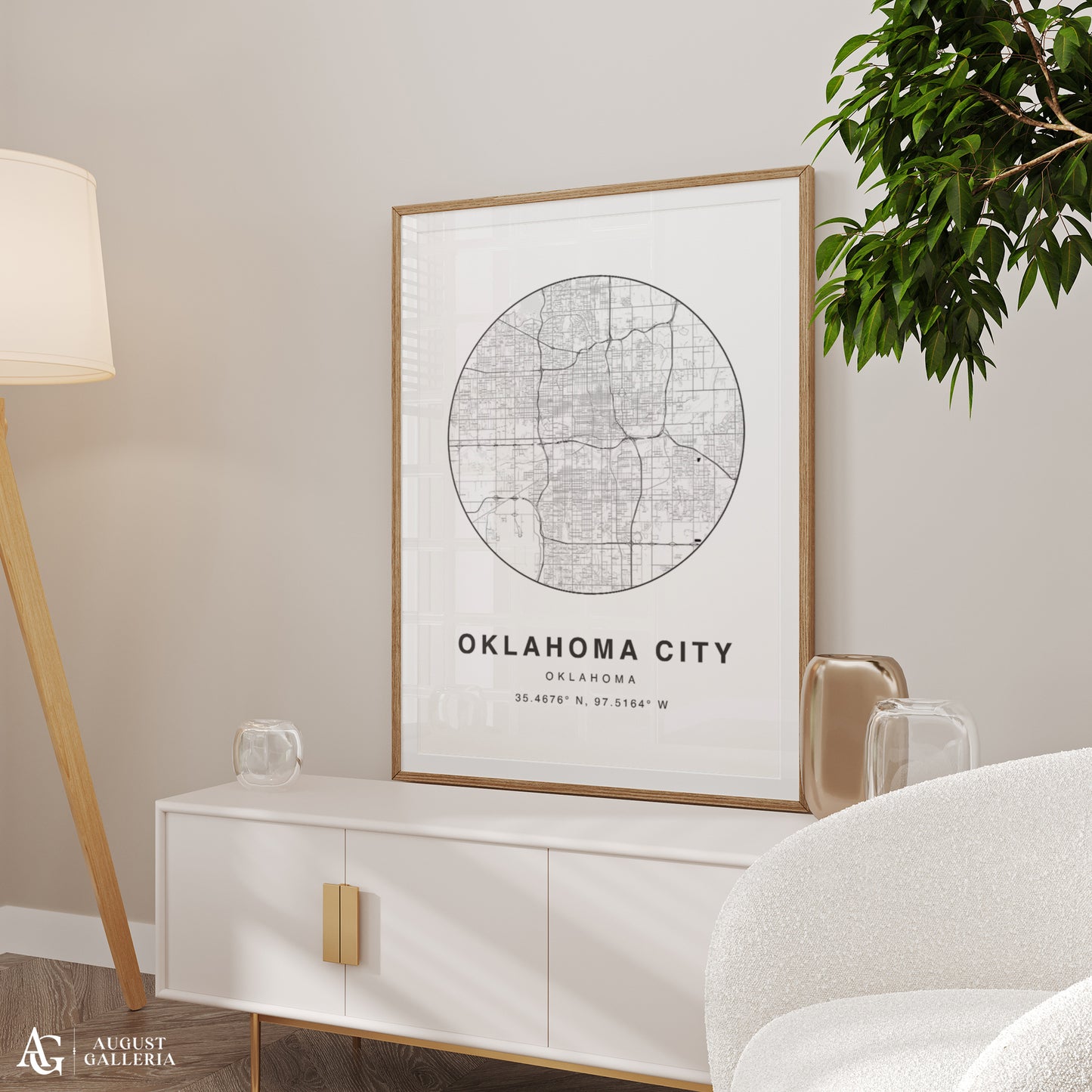 Oklahoma City Minimalist Map
