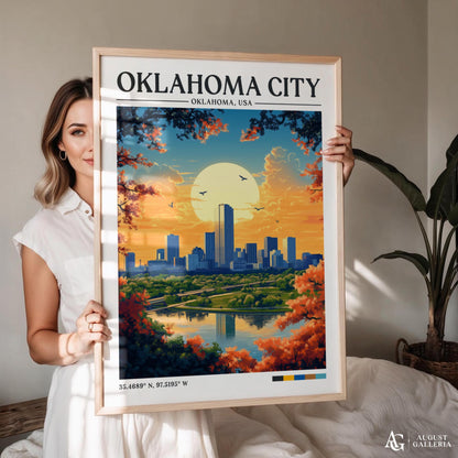 Oklahoma City Retro Travel Print