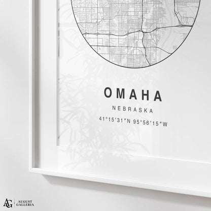Omaha Minimalist Map