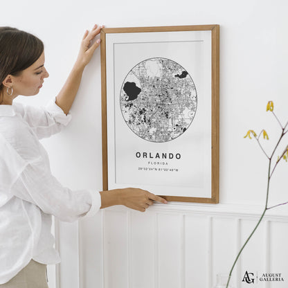 Orlando Minimalist Map