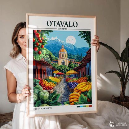 Otavalo Ecuador Retro Travel Print