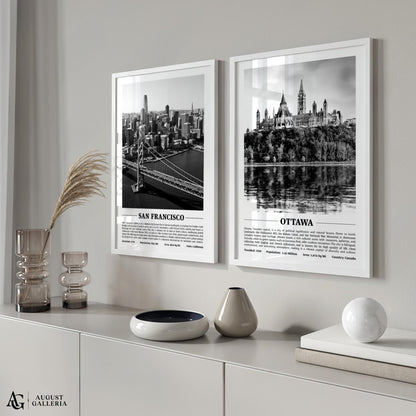 Ottawa Black & White City Print