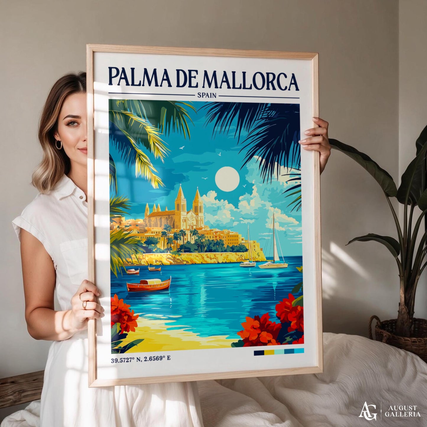 Palma de Mallorca Retro Travel Print