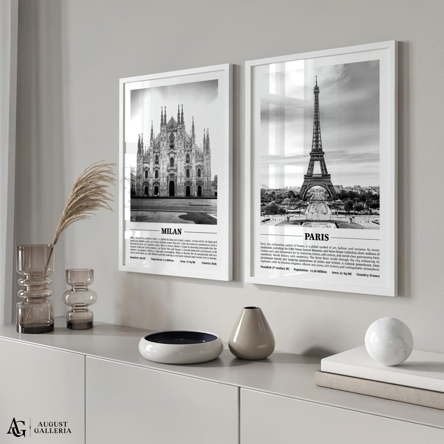 Paris Black & White City Print