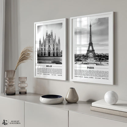 Paris Black & White City Print