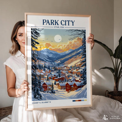 Park City Utah Retro Travel Print
