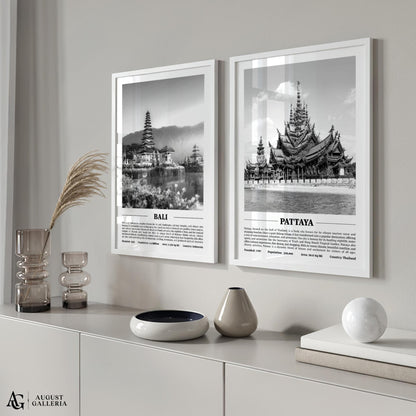 Pattaya Black & White City Print