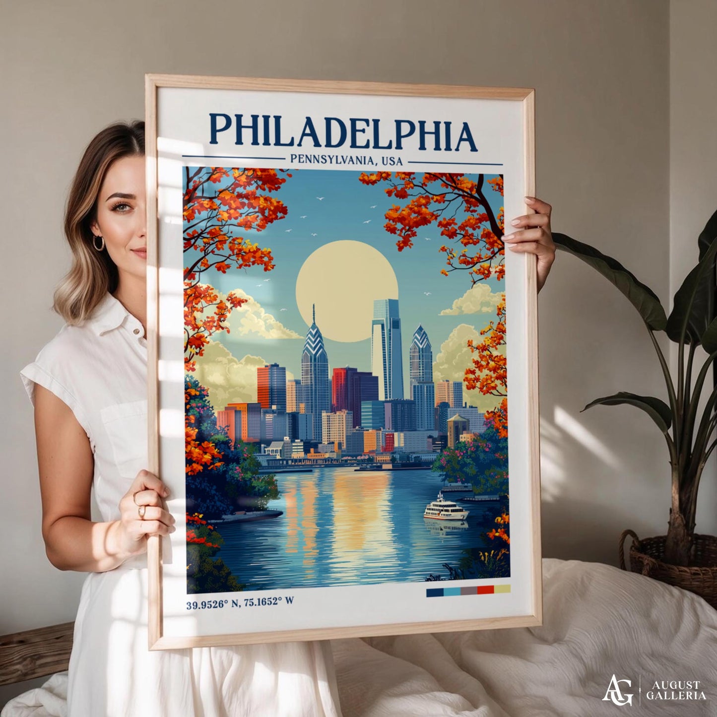 Philadelphia Retro Travel Print